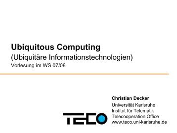 Ubiquitous Computing - TecO