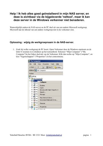 Help ! Ik heb alles goed geďnstalleerd in mijn NAS ... - Teknihall.be