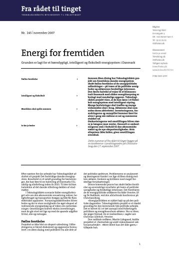 Fra rådet til tinget nr. 245: Energi for fremtiden - Teknologirådet