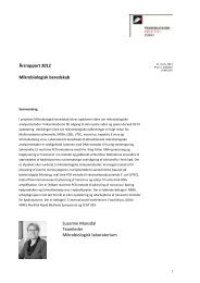 Årsrapport 2012 Mikrobiologisk beredskab Susanne Mansdal ...