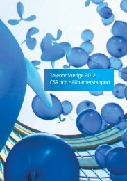 Telenor Sverige 2012 CSR och Hållbarhetsrapport