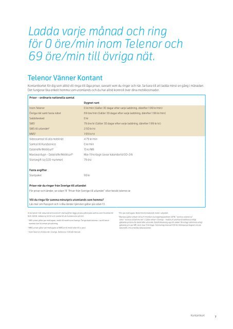 Prislista privat 1 oktober - Telenor