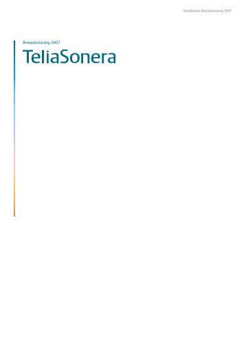 Årsredovisning 2007 - TeliaSonera