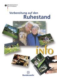 Vorbereitung auf den Ruhestand ( PDF , 939 kB) - Bundeswehr