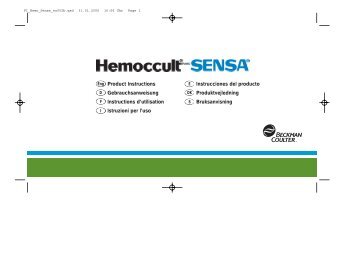 395047.B: Hemoccult® Brand SENSA® - Frankmed.de