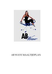 AB WAVE AB WAVE MAALTIJDPLAN ALTIJDPLAN - Tel Sell