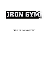 Iron Gym Gebruiksaanwijzing (Nederlands) - Tel Sell