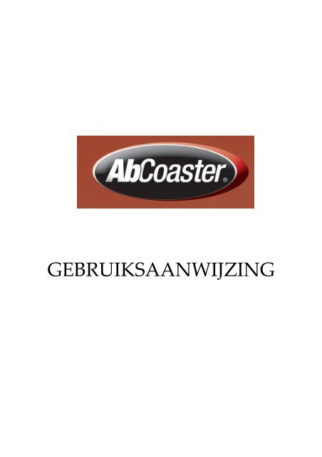 Ab Coaster - Gebruiksaanwijzing - Tel Sell