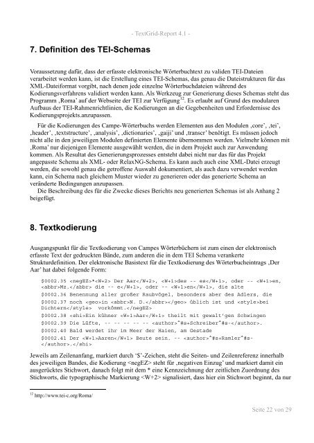 Modellfall Campe-Wörterbuch - TextGrid