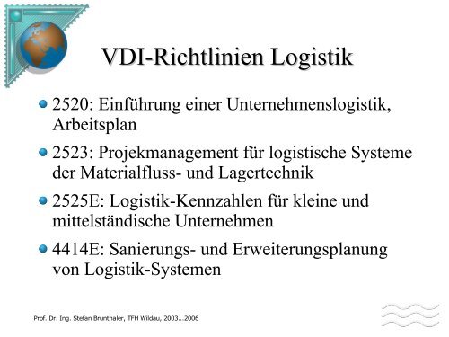 Logistik Telematik I Vorlesung 3