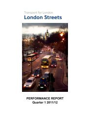 London Streets Quarterly Performance report quarter 1 2011/12