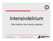 Intensivdelirium - eller delirium hos intensiv patienter