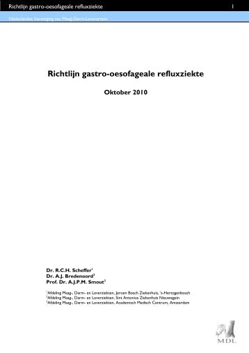 Gastro-oesofageale refluxziekte - Genootschap van Maag-Darm ...