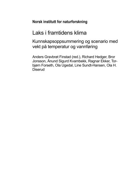 NINA-rapport 646: Laks i framtidens klima (pdf)