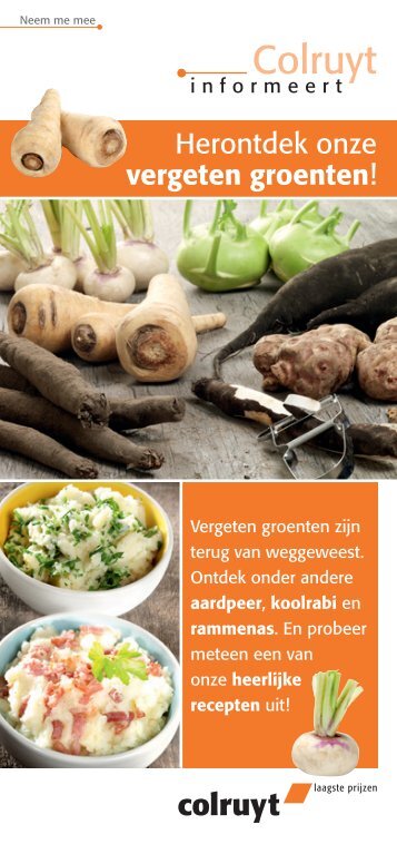 Herontdek onze vergeten groenten! Download de infofiche - Colruyt