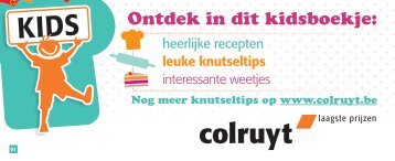 Ontdek in dit kidsboekje: - Colruyt