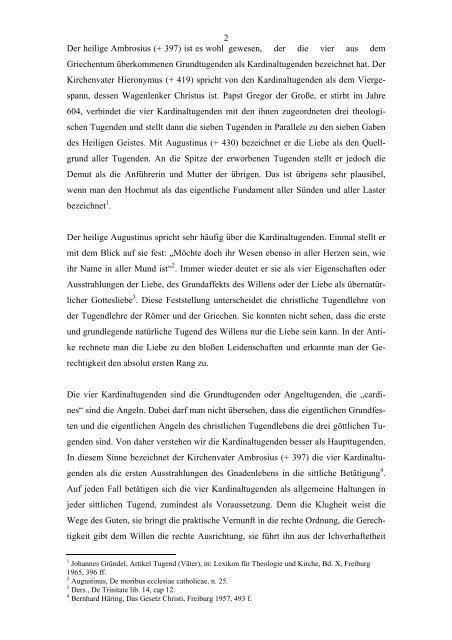 die kardinaltugenden und ihre bedeutung für das ... - Theologie heute