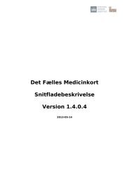 Det Fælles Medicinkort Snitfladebeskrivelse Version 1.4.0.4