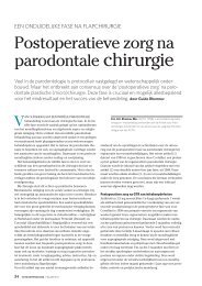 Postoperatieve zorg na parodontale chirurgie - Kliniek voor ...