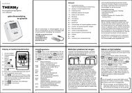 gebruiksaanwijzing en garantie - THERMy von Eurotronic