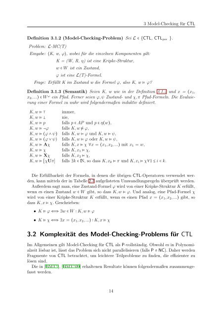 Effizientes Model-Checking für CTL - Institut für Theoretische ...