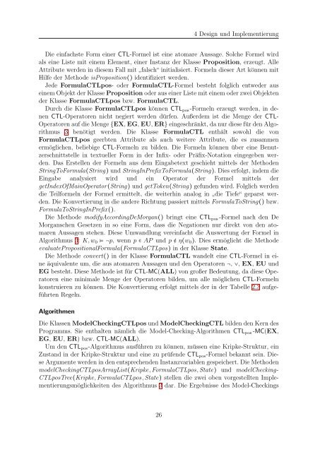 Effizientes Model-Checking für CTL - Institut für Theoretische ...