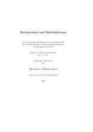 Blattsprachen und Blattfunktionen - Institut für Theoretische ...