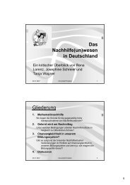 Referat_Nachhilfe(un)wesen in Deutschland - Institut für Mathematik