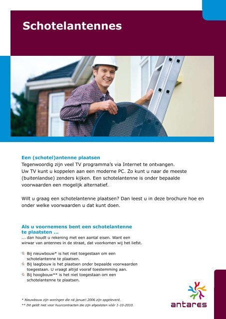 Brochure schotelantennes - Antares