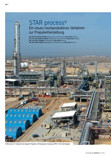 ThyssenKrupp techforum 1/2011 (PDF, 13,8 MB)