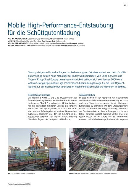 ThyssenKrupp techforum 1/2011 (PDF, 13,8 MB)