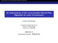 Improvements of the Lucas-Kanade Optical-Flow Algorithm