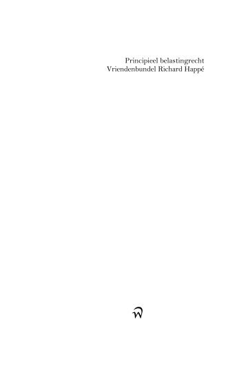 Principieel belastingrecht Vriendenbundel ... - Tilburg University