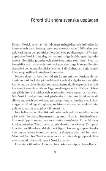 Vad handlar Anarki, stat och utopi om? - Timbro