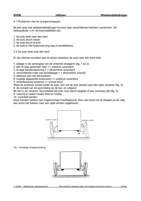 SVOB Uitlijnen Wielstandafwijkingen 4.1 Problemen met ... - Timloto