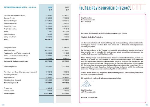 JAHRESBERICHT 2007 - Tischlein deck dich