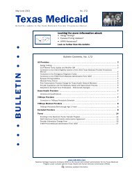 May/June 2003 Texas Medicaid Bulletin, No. 172 - TMHP.com