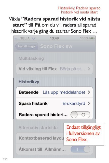 Tobii Sono Flex manual för iPhone