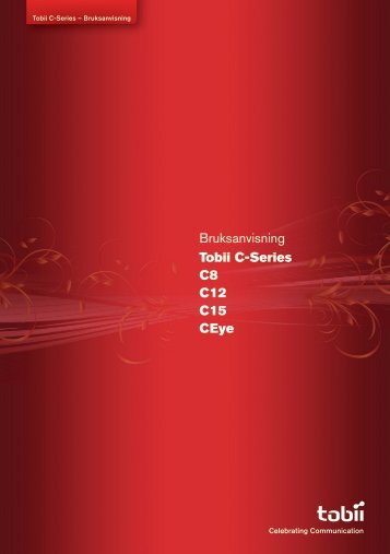 Bruksanvisning Tobii C-Series C8 C12 C15 CEye