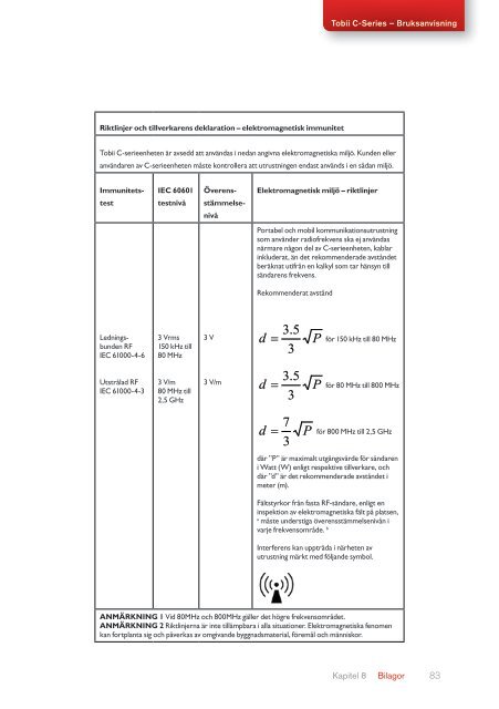 Bruksanvisning Tobii C-Series C8 C12 C15 CEye