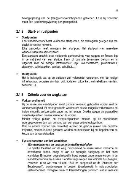 de richtlijnen i.v.m. wandelen (pdf) - Toerisme Vlaanderen