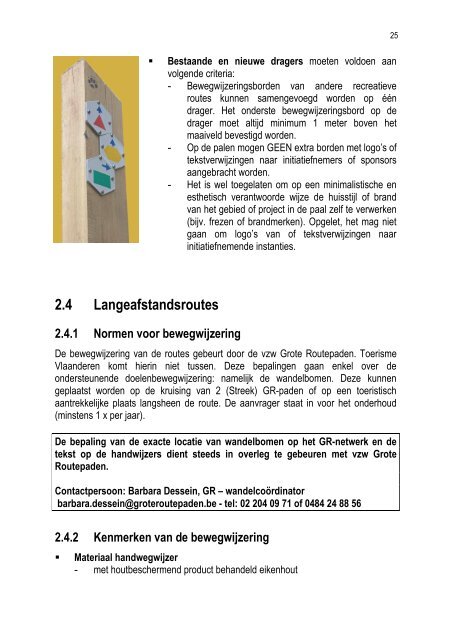 de richtlijnen i.v.m. wandelen (pdf) - Toerisme Vlaanderen