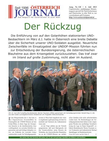 Der Rückzug - Österreich Journal