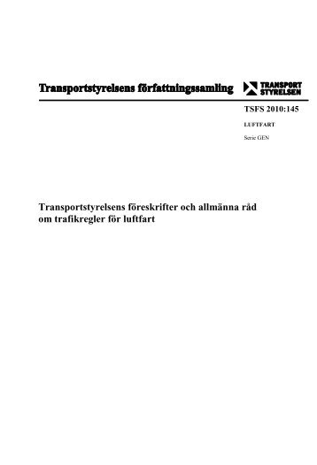 TSFS 2010:145 - Transportstyrelsen