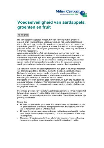 Voedselveiligheid van groenten en fruit