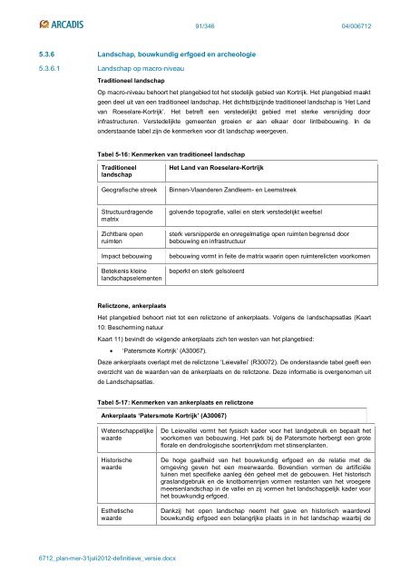 deel 1 planMER - Stad Kortrijk