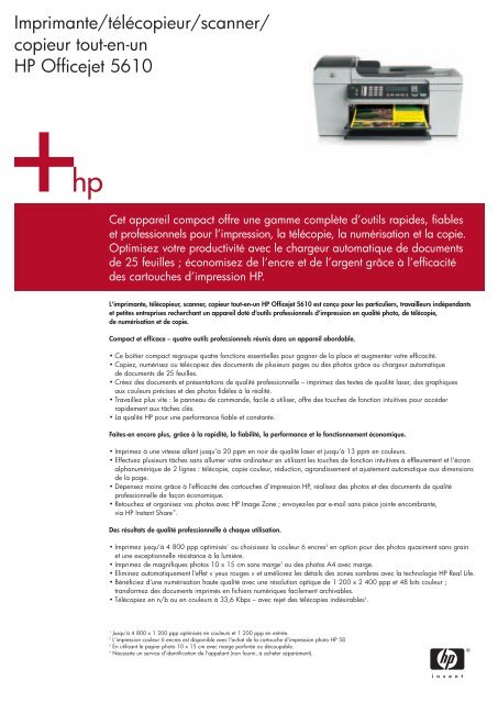 Imprimante/télécopieur/scanner/ copieur tout-en-un HP ... - Pctop