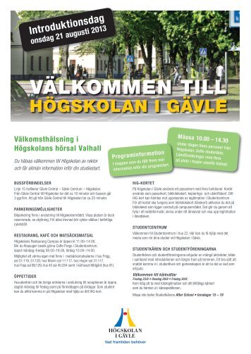 Välkommen till - Högskolan i Gävle