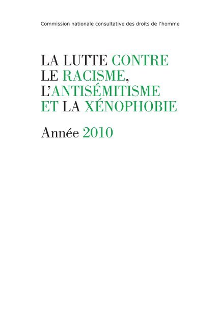 LA LUTTE CONTRE LE RACISME, L'ANTISÉMITISME ... - Le Monde