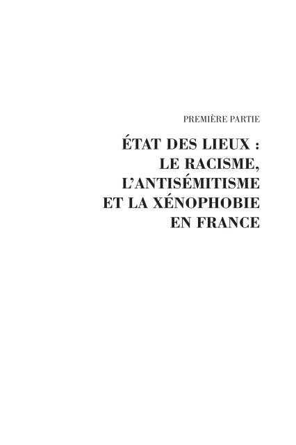 LA LUTTE CONTRE LE RACISME, L'ANTISÉMITISME ... - Le Monde